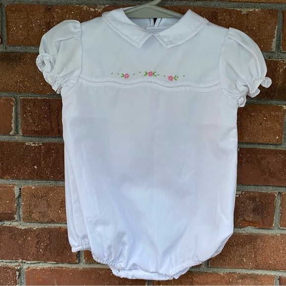Mom & Me Floral Embroidered Romper Girls Size 9 M - Picture 1 of 9